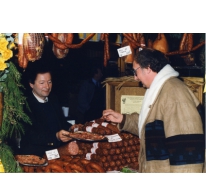 Themastand Waalse landbouw, vleeswaren, Sint-Lievens-Houtem, 1996