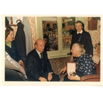 Viering 100-jarige met burgemeester, Vlierzele, 1976