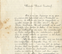 Brief geschreven voor terugkomst Gustaaf Van Bever, Sint-Lievens-Houtem, 1945