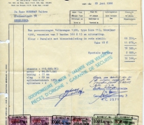 Factuur van de aankoop van een wagen, Merelbeke, 1966
