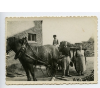 Met paard en kar onderweg, Gijzenzele, 1936