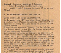 Viering 100 jaar St.Lievens-Instituut, Sint-Lievens-Houtem, 1980