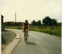 Met de koersfiets onderweg, Letterhoutem, 1982