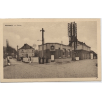 Station Moortsele met telefoonpaal, 1930-1960