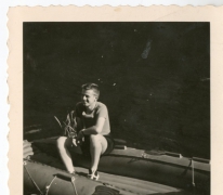 Chiro Melle, in de rubberboot, Frahan, Ardennen, 1962