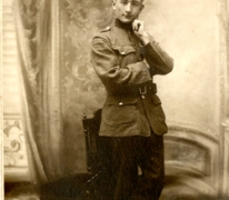 Portret van een soldaat tijdens Eerste Wereldoorlog, details onbekend