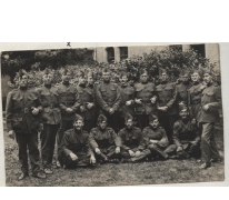 Groepsfoto soldaten na Eerste Wereldoorlog, 1919-1920