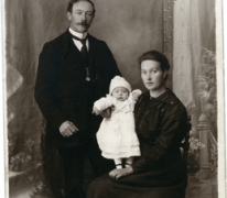 Portret familie Dooreman, Sint-Lievens-Houtem, 1921