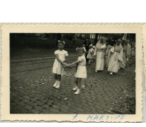 Processie voor OLH. Hemelvaart, Sint-Lievens-Houtem, 1958