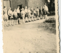 Chiro Melle, vlaggengroet op kamp, Bonheiden, 1945