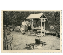 Kookhoek op chirokamp, Neerpelt, 1955