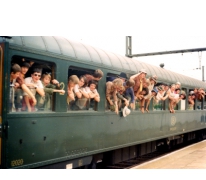 Vertrek met de trein naar Tirol,1977