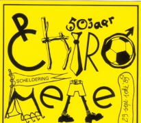 Sticker 50 jaar Chiro Melle, 1989.