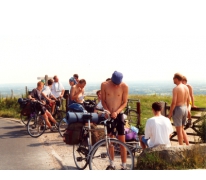 Op fietstocht in Engeland, 2000.