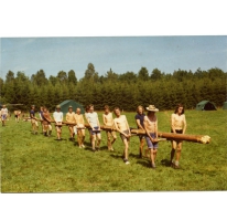 Aanleveren vlaggenmast kamp chiro Melle, Willerzie, 1974 