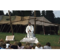 Chiro Melle Geertrui. Kamp in Genk, 1966.