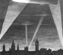 Zeppelindreiging boven Londen, 1915