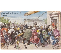 Duits enthousiasme door de komst van de zeppelin, 1910
