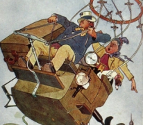 Reis met de luchtballon, 1909