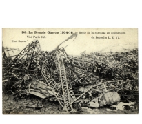 Resten van de zeppelin LZ77, 1916