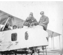 Piloten in een Gotha, 1915.