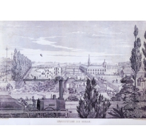 Zicht op Melse college van paters Jozefieten, 19e eeuw, Melle