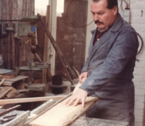 Pijlenmaker Antoine Gyselinck aan het werk, Melle, 1960-1983