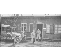 De Duitse legertop inspecteert het vliegveld, Gontrode, 1917