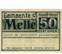 Oorlogsgeld van de gemeente Melle, 1914-1918