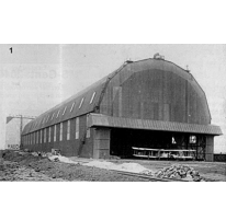 Hangar in Gontrode met vliegtuigen, 1917.