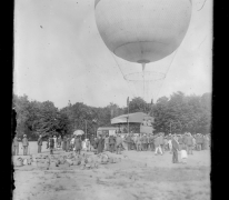 Hete luchtballon in de 19de eeuw.