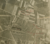 Luchtfoto van het vliegveld van Gontrode, 1917