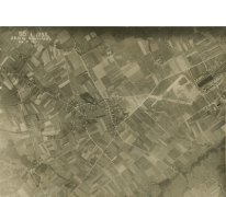 Het vliegveld van Gontrode vanuit de lucht, 1917.