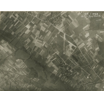 Zicht vanuit de lucht op het vliegveld van Gontrode, 1917