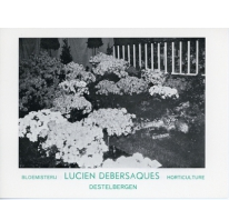 Visitekaartje bloemisterij Debersaques, Destelbergen, 1970-1980