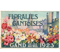 Prentkaart Genste Floraliën, Gent, 1923