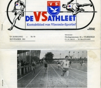 Sportkrantje &#039;De VS Athleet&#039; nr. 59 van &#039;Vlierzele Sportief&#039;, Sint-Lievens-Houtem, 1961