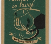 Speelkaart likeurstokerij Ponnet, Sint-Lievens-Houtem, 1930-1970