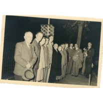 Bloemist Wulteputte op het Begoniafestival, Lochristi, 1954