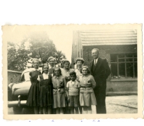 Familie Mabilde op vakantie bij de familie Strobbe, Gentbrugge, 1954