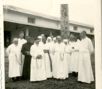 Pater Alfons Mabilde en medebroeders, Belgisch-Congo, ca. 1960