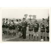 Viering van de spelers van voetbalclub ‘De Landstormers’, Letterhoutem, ca. 1969-1970