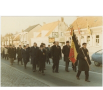 Stoet van veteranen WOII, Beervelde, 11 november 1979