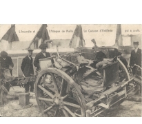 L'Incendie et l'Attaque de Melle. Le Caisson d'Artillerie qui a sauté.