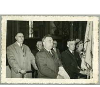 Eucharistieviering en inwijding nieuwe Gildevlag, Merelbeke, 1961