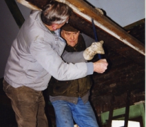 Verbouwingen aan dak van &#039;t Werkhuis, Merelbeke, 1999
