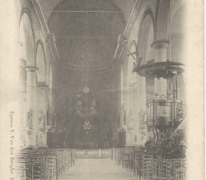 Binnenzicht der Kerk - Vue intérieure de l'Eglise. / Melle,