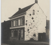 Gebombardeerd huis te Kwatrecht, Melle, 1914-1915