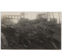 Resten van het opgeblazen viaduct, Melle, 1914-1918
