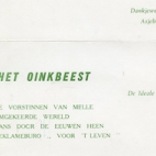 Programma groepsfeest chiro Geertrui, Melle, 1973